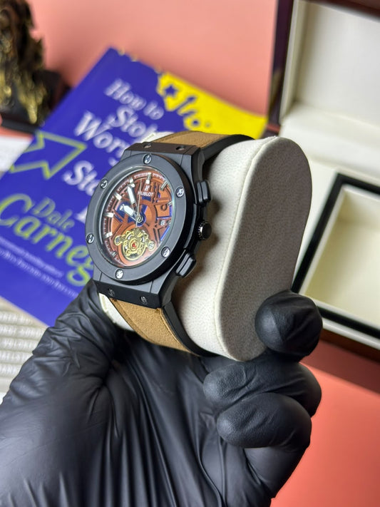 Denvour Apex Skeleton Automatic Watch – Brown