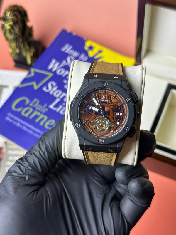 Denvour Apex Skeleton Automatic Watch – Brown