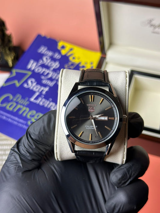 Denvour Classic Automatic Watch – Silver & Black
