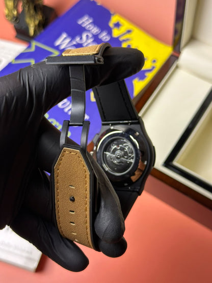Denvour Apex Skeleton Automatic Watch – Brown