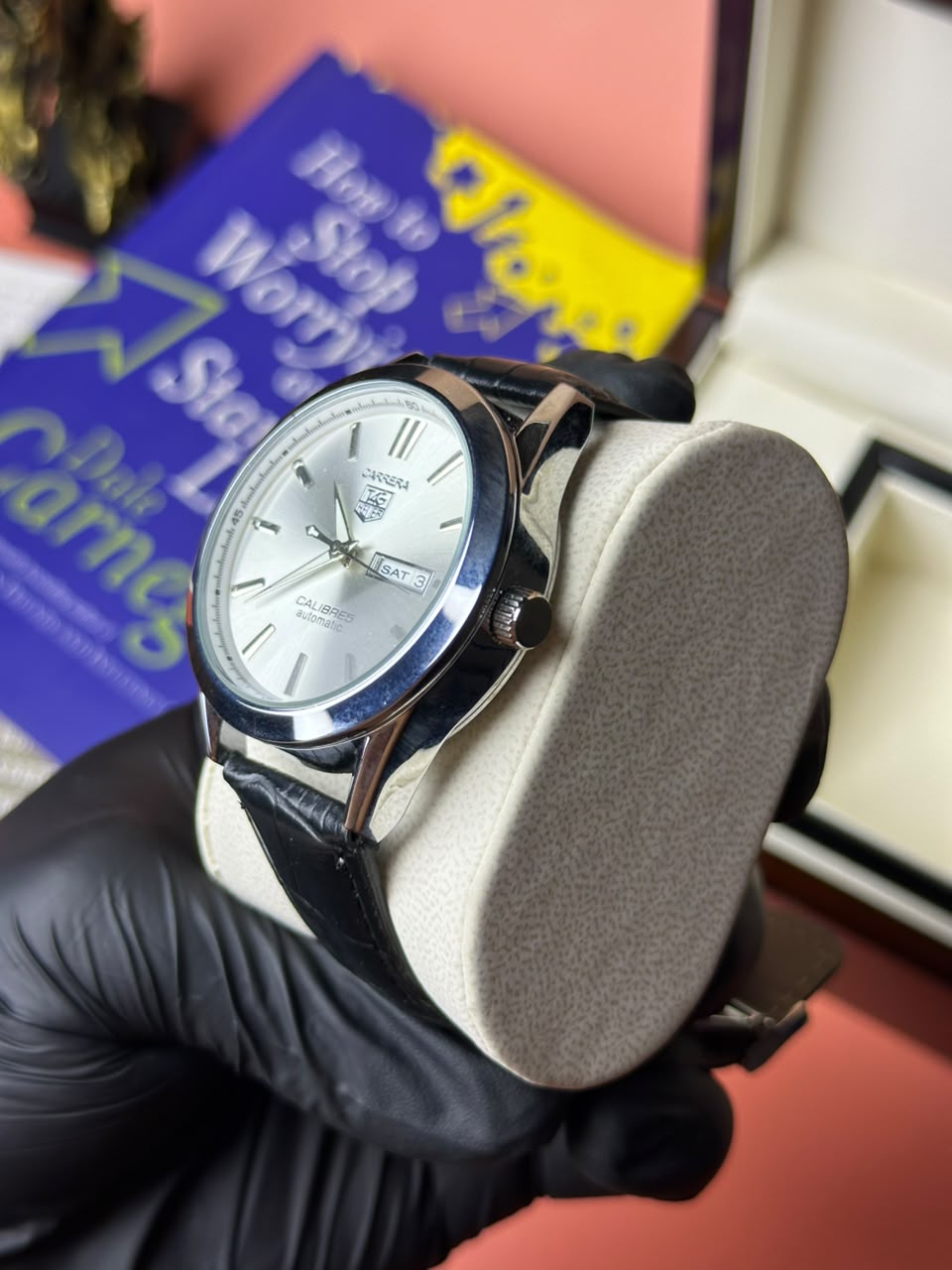 Denvour Classic Automatic Watch – Silver & Black