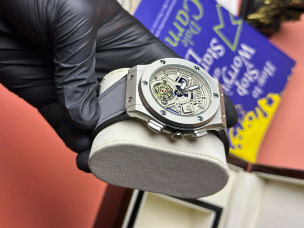 Denvour Apex Skeleton Automatic Watch – Silver